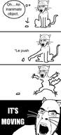 animal cat cobson_face multiple_soyjaks open_mouth rage_comic scared variant:cobson variant:soyak // 333x733 // 65.3KB