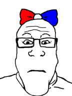 bowtie closed_mouth eyelashes flag:france glasses looking_at_you neutral subvariant:neutralplier variant:markiplier_soyjak white_background // 600x800 // 78.1KB
