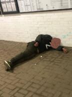 arm closed_eyes clothes full_body hand irl_photo russia shoe sleeping tan_skin variant:meximutt z_(russian_symbol) // 870x1160 // 832.5KB