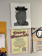 advertisement barneyfag closed_mouth clothes college colorful don_turtelli glasses hat smile soyjak soyjak_party stubble subvariant:wholesome_soyjak text university university_of_pittsburgh variant:gapejak // 3024x4032 // 4.6MB