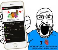 artist:sneedborea cornucopia emplemon froot fruit_of_the_loom holding_phone mandela_effect subvariant:fingerboy subvariant:phoneplier subvariant:wholesome_soyjak variant:a24_slowburn_soyjak variant:el_perro_rabioso variant:gapejak variant:markiplier_soyjak variant:nojak variant:ppp variant:smugjak youtube // 2160x1884 // 1.5MB