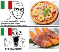 basil country cuisine excited flag food fruit glasses italian_text italy leaf mango meat pinneapple pizza place_japan stubble subvariant:wewjak surprised text variant:soyak waow // 719x638 // 59.2KB