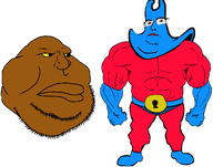 2soyjaks belt blue_shoes brown_skin buff dirty_bubble full_body glasses glove lock man_ray mask meta:op_intentionaly_didnt_color_the_glasses red_shirt red_teeth spongebob_squarepants subvariant:hornyson teeth transparent_background variant:cobson variant:meximutt vein yellow_sclera // 1152x905 // 56.6KB