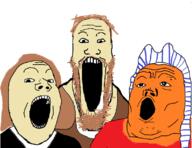 ahsoka_tano anakin_skywalker brown_skin clone_wars clothes hair obi_wan_kenobi open_mouth soyjak star_wars variant:gapejak variant:markiplier_soyjak variant:tony_soprano_soyjak white_skin // 796x613 // 224.5KB