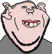 animated bald big_lips blue_eyes crooked_teeth ear grey_shirt kurwa large_ear plambing polack poland polish skinhead soyjak subvariant:impish_amerimutt talking teeth variant:impish_soyak_ears // 598x624 // 112.6KB
