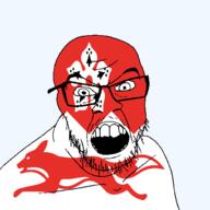 angry animal british england flag flag:leicestershire flower fox glasses hair leicestershire looking_at_you mustache open_mouth plant soyjak stubble teeth united_kingdom variant:feraljak // 1500x1500 // 126.1KB