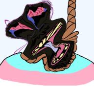 bloodshot_eyes brown_troonjak crying open_mouth rope soyjak suicide tongue transparent_background trend:slopjak variant:bernd // 768x719 // 169.1KB