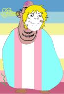 2soyjaks angry biting_lip brown_skin closed_mouth ear fat full_body glasses hair map_(pedophile) mask pedophile purple_hair smile soyjak stinky stubble subvariant:blobson subvariant:hornyson subvariant:shoyta tranny variant:cobson variant:gapejak yellow_hair // 815x1192 // 224.6KB