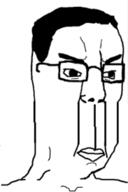 angry glasses hair soyjak thumbnail_(file) variant:chudjak // 183x275 // 5.7KB