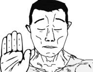 closed_eyes hand sad subvariant:muscular_chud variant:chudjak // 781x602 // 29.0KB