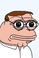 amphibian brown_hair cartoon chin closed_mouth clothes collared_shirt family_guy frog glasses hair lips looking_at_you nas nas:pepe neutral pepe_the_frog peter_griffin transparent_background // 672x986 // 18.7KB