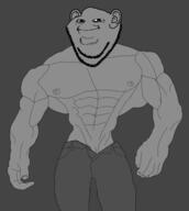 arm buff closed_mouth ear gigachad hand leg smile soyjak stubble variant:impish_soyak_ears yoba_face // 859x960 // 51.0KB