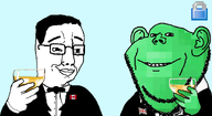 blue_background bowtie canada champagne clothes drink ear emerald_(namefag) glass glasses greg_(user) hair hand lips lock meta:namefags nasolabial_folds smile stubble suit toast united_kingdom variant:chudjak variant:impish_soyak_ears // 1480x810 // 251.7KB