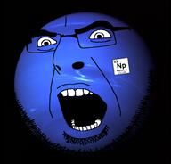 actinides angry chemistry element glasses neptune neptunium open_mouth planet soyjak space stubble variant:cobson // 1807x1728 // 1.3MB