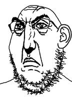 closed_mouth ear frown glasses punisher_face soyjak stubble variant:gapejak // 600x800 // 106.6KB