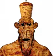 clothes ear food foodjak hat kebab oh_my_god_she_is_so_attractive open_mouth series:foodeez! stretched_mouth stubble subvariant:longplier variant:markiplier_soyjak // 1376x1442 // 371.8KB