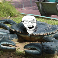 animal animated crab glasses open_mouth soyjak stubble variant:feraljak // 750x500 // 18.1MB