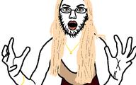 blond bracelet brown_eyes eyebrows glasses hand long_hair mouth_open necklace variant:qos // 1149x720 // 36.7KB