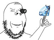 arm closed_eyes gem hand holding_gem holding_object inspecting smile soyjak stubble tweezers variant:gapejak // 1081x800 // 78.7KB