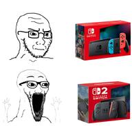 Videogames bald beard console glasses nintendo nintendo_switch nintendo_switch_2 open_mouth soyboy soyjak teeth video_game videogame // 772x736 // 284.7KB