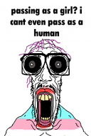 flag:transgender_pride_flag moustache purple_hair text trannies tranny trans troon variant:mentaljak white_background yellow_teeth // 715x1074 // 139.3KB