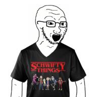 animated arm cartoon clothes glasses open_mouth rick_and_morty shaking soyjak stubble tshirt variant:soyak // 800x800 // 195.3KB