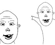 no_glasses no_stubble splice variant:two_pointing_soyjaks variant:vlodson white_background white_skin // 680x552 // 23.9KB