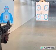 angry animated closed_mouth frown glasses gun hand holding_object irl pointing pointing_at_viewer shooting shooting_range sound soyjak stubble variant:cobson video // 1280x1158, 14.9s // 2.6MB