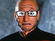 closed_mouth glasses jean-luc_picard neutral soyjak star_trek stubble subvariant:neutralplier variant:markiplier_soyjak // 880x660 // 848.4KB