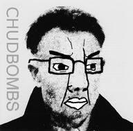 album_cover brainbombs glasses greyscale hair music noise_rock punk punk_rock text variant:chudjak // 600x591 // 368.4KB