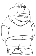 angry arm bald beard cleveland_brown_jr closed_mouth clothes family_guy fat full_body glasses leg looking_to_the_right series:muttvariants_from_meximutt series:muttverse template transparent_background variant:meximutt // 838x1312 // 24.9KB