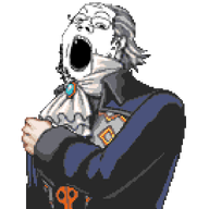 ace_attorney animated clothes cravat manfred_von_karma old pixel_art shaking soyjak sprite_edit suit variant:gapejak video_game // 1000x1132 // 105.1KB