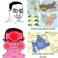 angry australia bloodshot_eyes caspian_sea central_america closed_mouth colonialism colonization crying double_standarts egypt glasses greater_israel history iran iraq israel map mediterrenean meme north_america persian_gulf red_sea russia saudi_arabia siberia smug south_africa south_america soyjak syria text turkiye variant:chudjak // 1125x1125 // 317.5KB