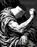 arm closed_eyes cloudy glasses hair its_gemerald_rain mountain muscles shading shadow side_profile variant:chudjak white_skin // 1016x1280 // 206.4KB