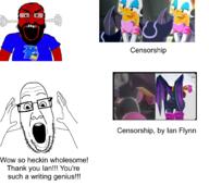 3soyjaks 4kids angry beard glasses ian_flynn open_mouth red_skin rouge_the_bat shadow_generations sonic_the_hedgehog subvariant:science_lover text variant:markiplier_soyjak variant:ppp variant:smugjak // 1400x1246 // 709.7KB