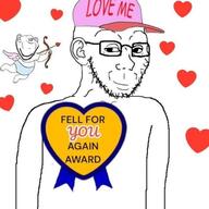 arrow award clothes cupid fell_for_it_again_award hat heart love smug valentine variant:impish_soyak_ears variant:soyak // 526x525 // 34.0KB