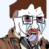 angry bloodshot_eyes brown_hair clothes dc_comics mustache necktie tagme_character_name tongue variant:bernd variant:soyak // 600x600 // 217.5KB