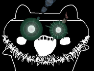 black_skin blush glowing glowing_eyes inverted mametchi meta:not_oc open_mouth stubble subvariant:soyak_(crazed) teeth thougher vantablack_skin variant:mameson // 255x191 // 23.4KB