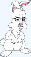 animal frown full_body glasses rabbit series:animaljaks soyjak teeth variant:chudjak white // 956x1773 // 30.6KB