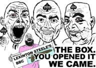 4soyjaks bbc beard bloodshot_eyes closed_mouth dildo ear earring facial_mark forehead_mark hellraiser holding_dildo holding_object horror multiple_soyjaks open_mouth package pedophile queen_of_spades soyjak stubble text variant:thps_soyjak variant:unknown // 792x564 // 177.7KB