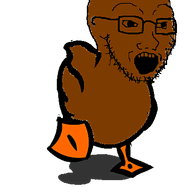 animal animated black_skin duck glasses open_mouth series:animaljaks soyjak stubble variant:soyak // 409x600 // 169.2KB