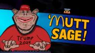amerimutt black_background donald_trump maga mcdonalds red_shirt sage subvariant:impish_amerimutt typing variant:impish_soyak_ears your_favorite_martian your_favorite_mcdonalds // 1280x720 // 626.6KB
