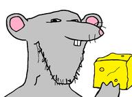 animal arm buck_teeth cheese ear grey_skin hand holding_object merge rat smile soyjak stubble subvariant:splicejak variant:impish_soyak_ears // 531x390 // 30.4KB