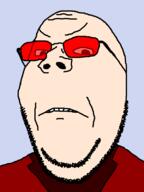 angry closed_mouth clothes frown glasses max_(user) soyjak_party stubble subvariant:wholesome_soyjak tinted_glasses variant:gapejak white_skin // 600x800 // 9.9KB