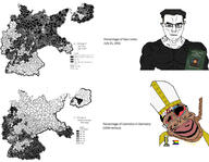 1933_german_federal_election ack antisemitism book brown_eyes brown_hair brown_skin catholic christcuck christianity crying flag:lgbt_pride_flag germany hanging jartycuck judaism lgbt lutheran map martin_luther nazism pope protestant rope subvariant:jartycuck subvariant:muscular_chud variant:chudjak variant:meximutt // 3464x2683 // 1.0MB