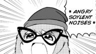 angry angry_noises anime beanie clothes comic glasses hair hat manga meme open_mouth redraw soyjak text touhou variant:soytan video_game // 1584x894 // 662.8KB