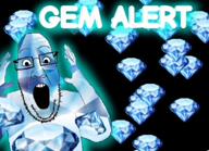 animated arm black_background diamond excited gem gem_alert gem_skin glasses glowing hand music open_mouth sound soyjak stubble text variant:ppp // 742x540, 14.1s // 17.1MB