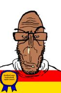 award booger brown_skin country countrywar crying europe european flag flag:south_ossetia glasses hair mikheil_saakashvili mucus mutt red_eyes seethe south_ossetia soyjak stubble subvariant:euromutt sweater text variant:markiplier_soyjak // 591x900 // 26.1KB