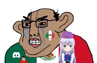 amerimutt anime balding bic brown_skin chikacabra chino_kafuu crying discord flag frog glasses gochiusa hair italy mexico meximutt nikocado_avocado pepe soyjak spade variant:chudjak // 1055x685 // 181.4KB