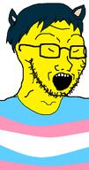 asian cat_ear catboy ear flag glasses hair open_mouth soyjak stubble tranny variant:soyak yellow_skin // 650x1236 // 182.4KB